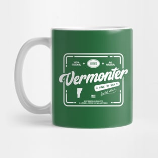 Original Vermonter Cool Vintage Light Stamp Print Vermont Resident Gift Mug